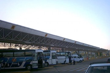 Space frame canopy for the Corfu Airport bus terminal